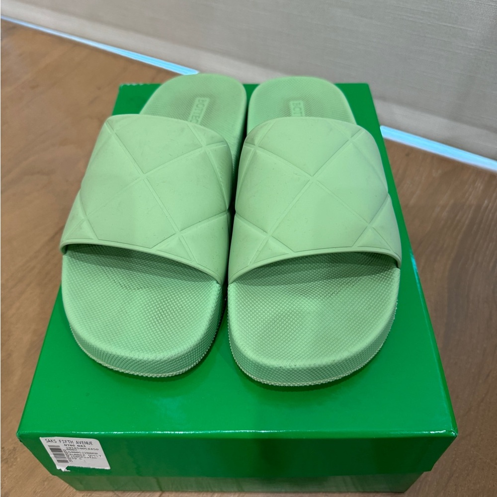 Bottega Veneta Mint Green Slides